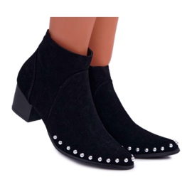 Schwarze Sobery Damenstiefel mit Jets