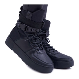 Damen Sportschuhe Schwarz Quake Gürtel