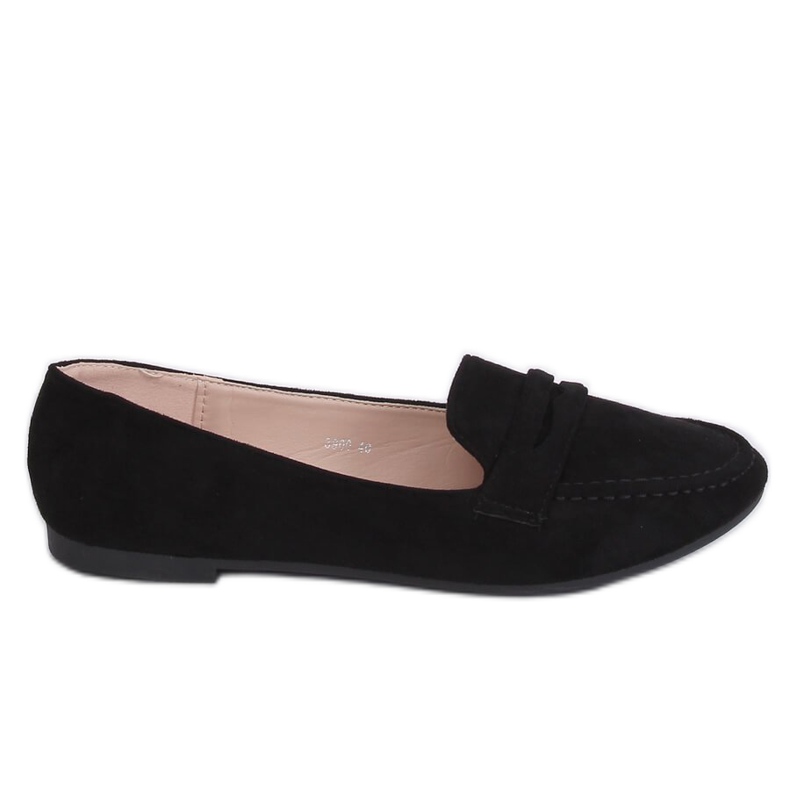 Schwarze Loafer für Damen 3900 Black Ii Qualität