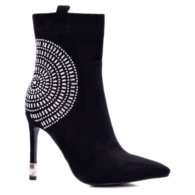 HAN Damenstiefel mit hohem Absatz Schwarz Modisch