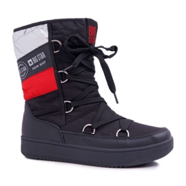 Damen Schwarz Warme Schneestiefel Mit Fell Big Star EE274656