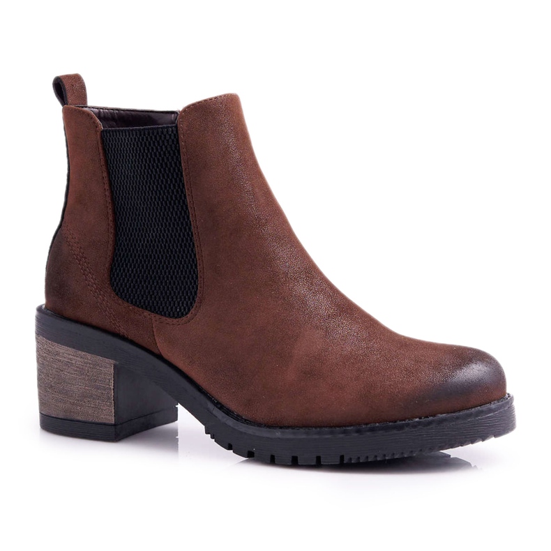 Damen Stiefel auf High Heel Sergio Leone Braun BT702