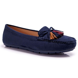 Damen Loafer Wildleder Marineblau S.Barski A199 Mohabe