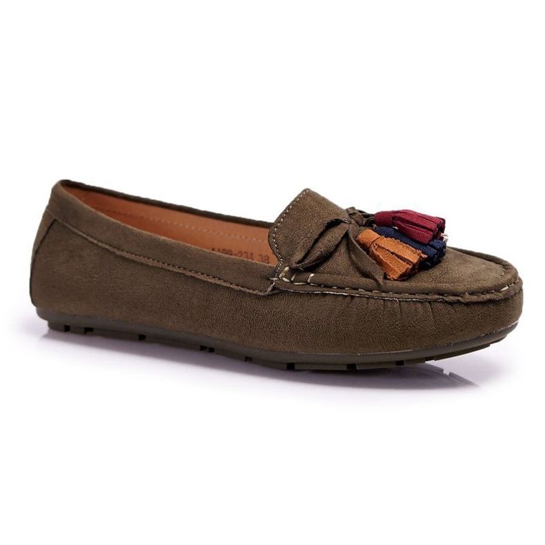 S.Barski Damen Loafer Wildleder Khaki S. Barki A199 Mohabe grün