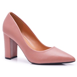 FRJ Damen Pumps mit Absatz Femmini Dunkelrosa