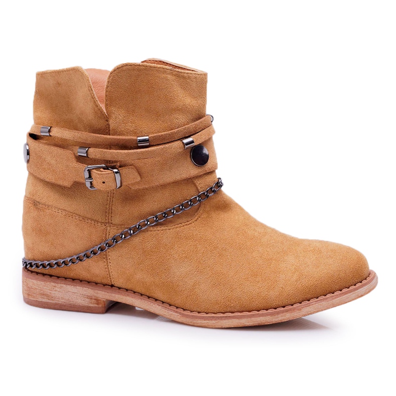MSMG Damen Stiefeletten A3705 Camel Lucky braun