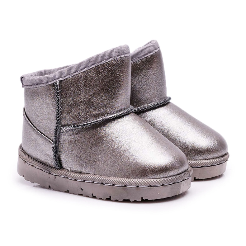 FRROCK Warme Kinder-Schneestiefel Pewter Scooby grau