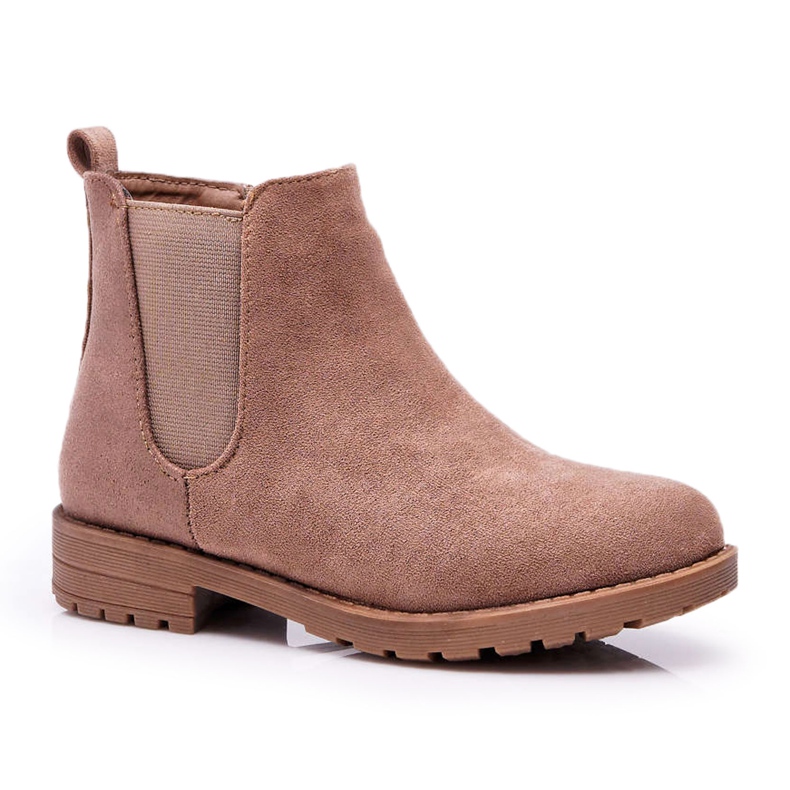 POPA Kinderstiefel mit flachem Absatz Khaki Mergolo