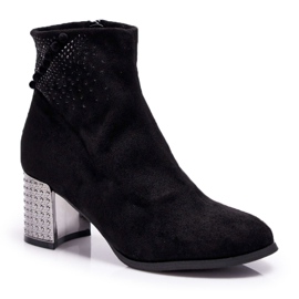 EVE Damenstiefel mit Absatz Crystals Schwarz Homesa