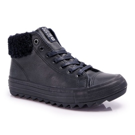 Damen Sneaker Big Star High Warmed Schwarz EE274145