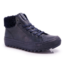 Damen Sneaker Big Star High Warm Navy EE274147 marineblau