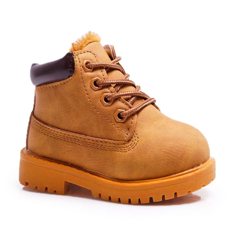 FRROCK Warme Trappers Stiefel für Kinder Camel Dexter braun braun