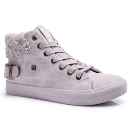 Damen Sneaker Big Star High Warm Grau EE274079