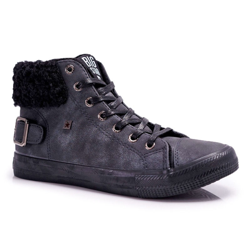 Damen Sneaker Big Star High Warm Schwarz EE274080