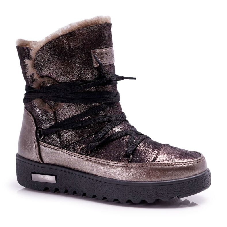 Vinceza Damen Schneestiefel mit Fell Dunkelgrau Fereni