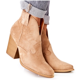 MSMG Damen Stiefeletten Beige Meronet