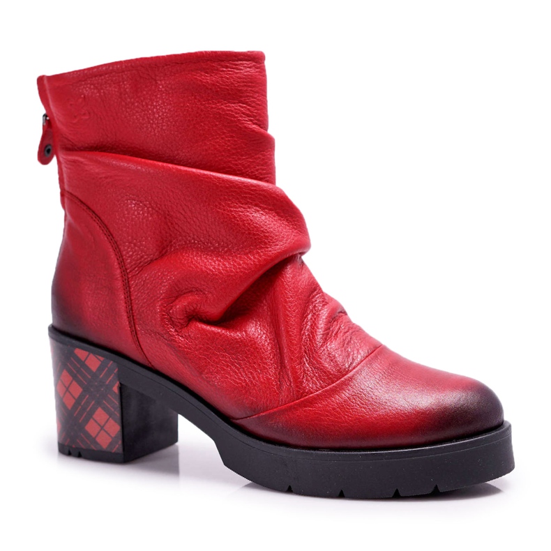 Damen Leder Maciejka Stiefel Rot 04216-08 / 00-3