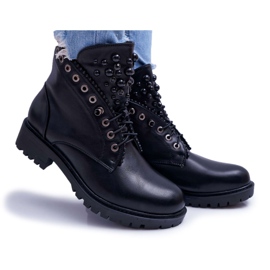 FRID Damenstiefel mit Perlen Warm Schwarz Memer