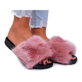 PS1 Damen Hausschuhe mit Fell Rosa NiceFur