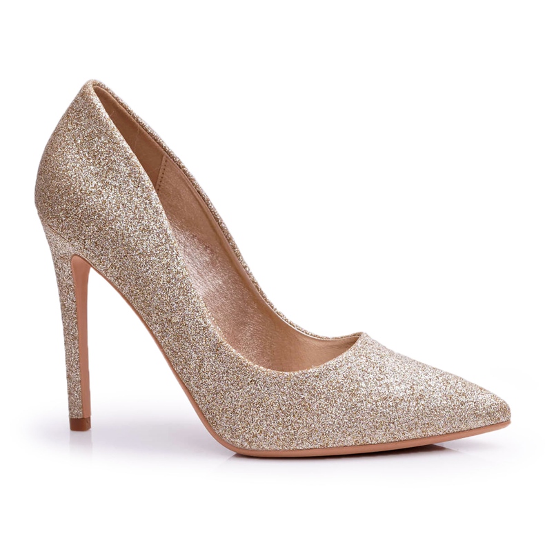SEA Damen High Heels Gold Glitzer Vivien golden