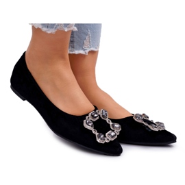 SEA Ballerinas für Damen mit Steinen Black Divine schwarz