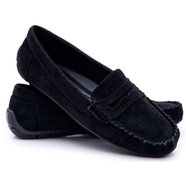 PS1 Schwarze Loafer für Damen Wildleder Bolero