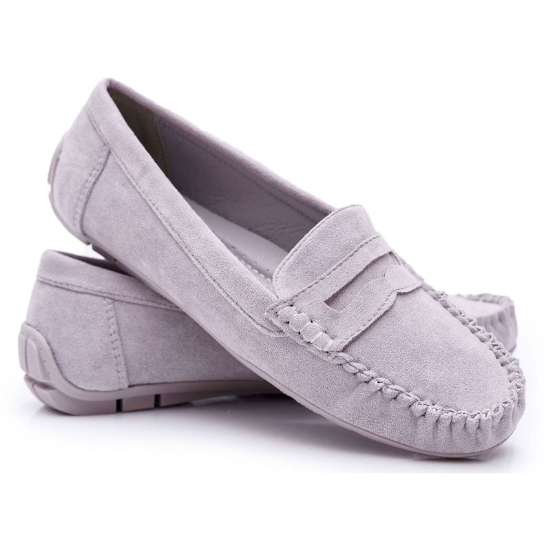 SEA Graue Loafer für Damen Wildleder Bolero