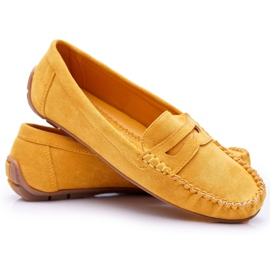 SEA Gelbe Loafer für Damen Wildleder Bolero