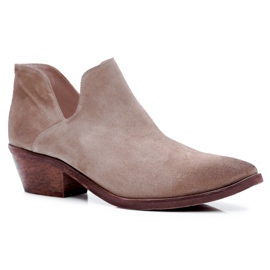 Nicole Damenstiefel Beige Frühlingsleder Anabella