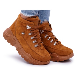 BUGO Damen Sport High Schuhe Camel Unreal braun