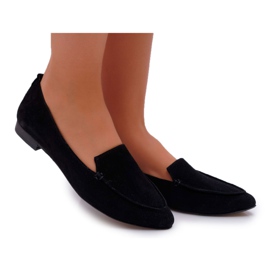 Nicole Loafer für Damen Wildleder Loafer Schwarz Homny