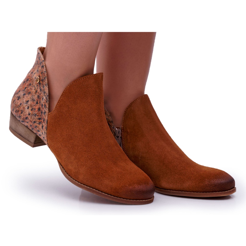 Flache Stiefel für Damen Maciejka Spring Leather Rot 04091-49 braun