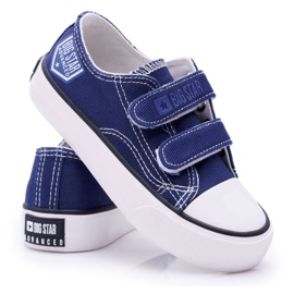 Kinder Sneaker Big Star mit Klettverschluss Marineblau FF374064