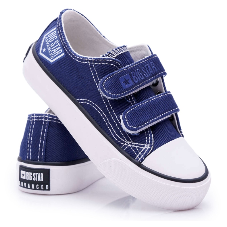 Kinder Sneaker Big Star mit Klettverschluss Marineblau FF374064 navy blau