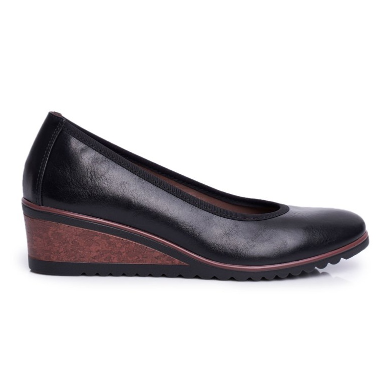 Vinceza Damen Brogues mit Keilabsatz Schwarz Belli