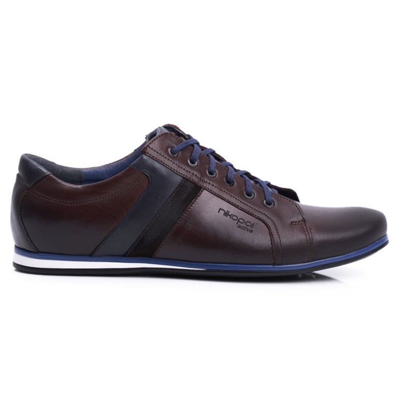Herren Brogues Schuhe Casual Nikopol Leder Braun 1721