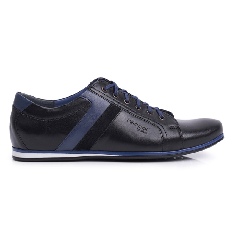 Herren Brogues Schuhe Casual Nikopol Leder Schwarz 1721