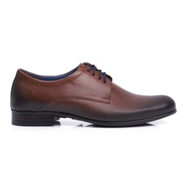 Herren Brogues Schuhe Casual Nikopol Leder Braun 1738