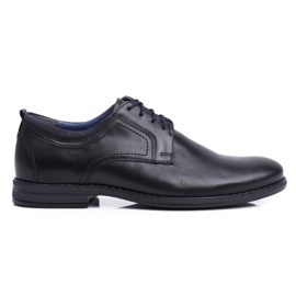 Herren Brogues Schuhe Casual Nikopol Leder Schwarz 1726