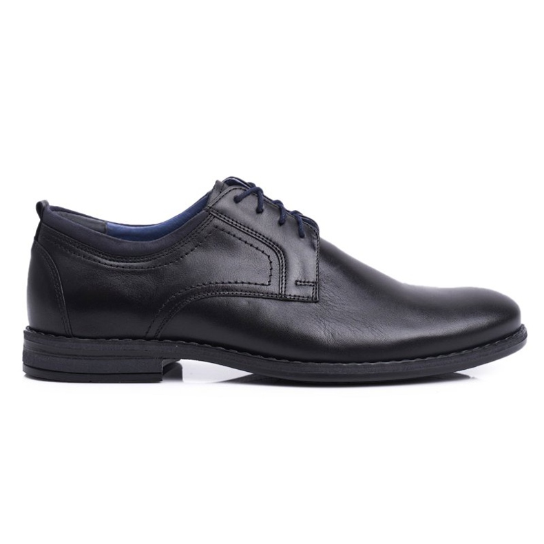 Herren Brogues Schuhe Casual Nikopol Leder Schwarz 1726
