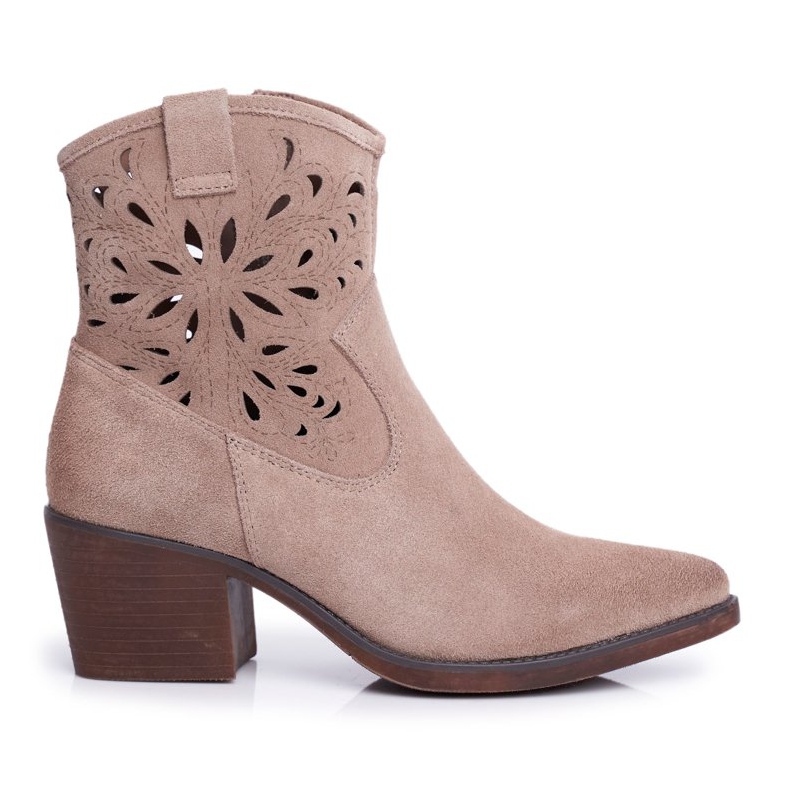 S.Barski Damenstiefel Leder Beige Barski 12622