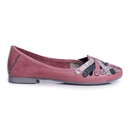 Damen Ballerinas Maciejka Leder Rosa 01358