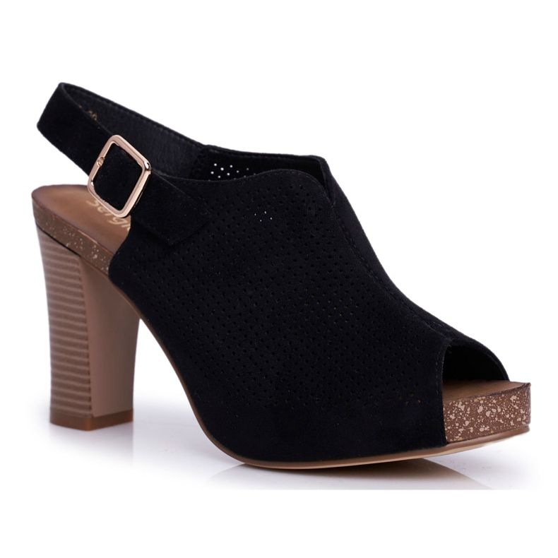 Damen Sandalen mit hohem Absatz Sergio Leone SK855 Schwarz Senillo