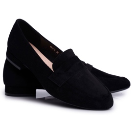 Damen Loafer Wildleder Sergio Leone MK734 Schwarz Nebbi