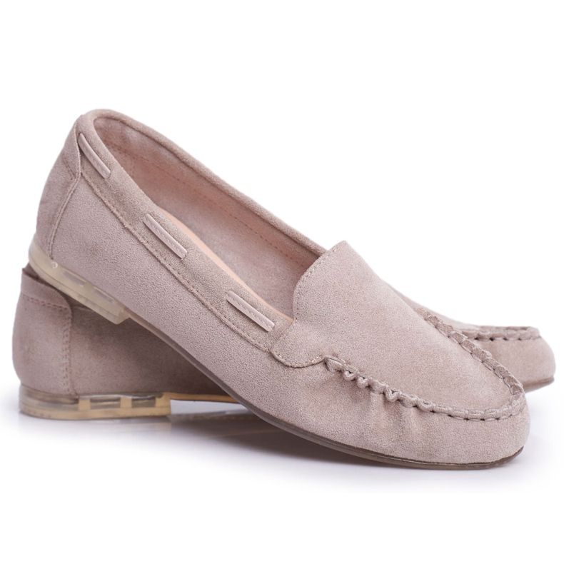 Damen Loafer Sergio Leone Wildleder Beige MK722