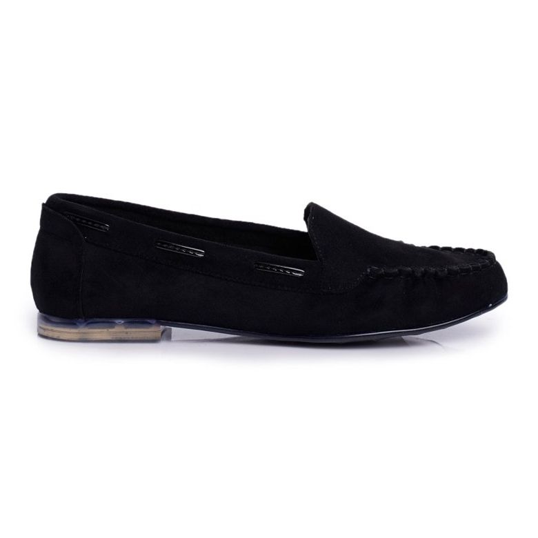 Damen Loafer Sergio Leone Wildleder Schwarz MK722