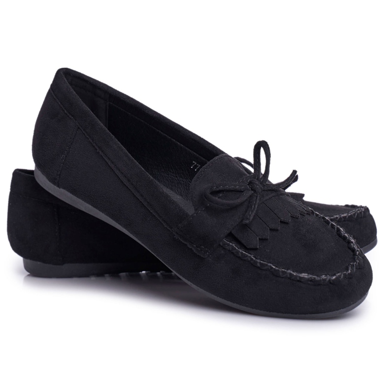 BUGO Damen Slipper Wildleder Schwarz Velucci