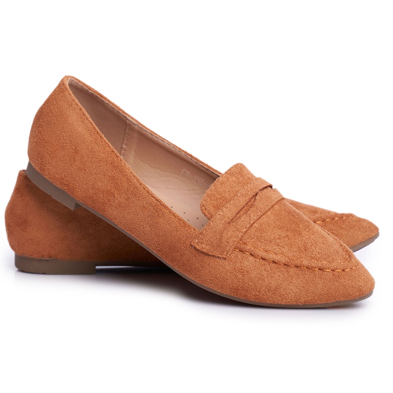 BUGO Damen Slipper Wildleder CH-1M6 Camel Laveria braun