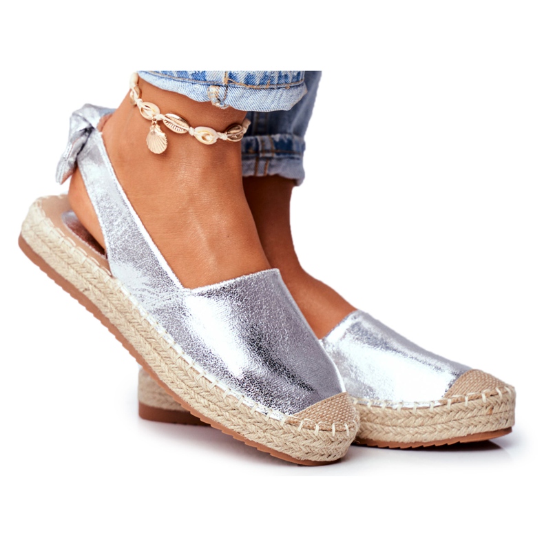 FRJ Damen Silver Contour Espadrilles grau