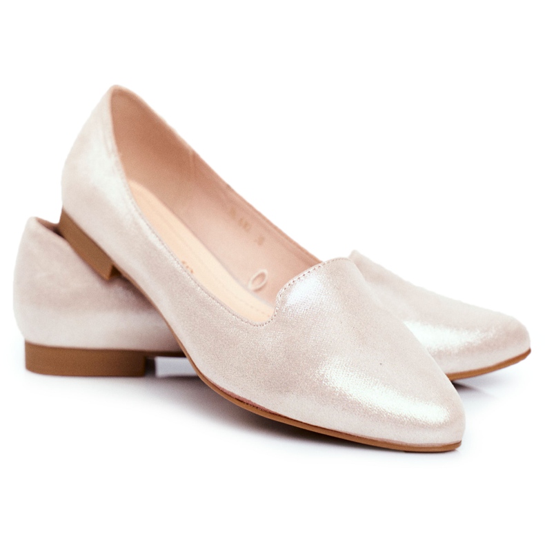 Damen Ballerinas Sergio Leone Beige Gold BL610 golden